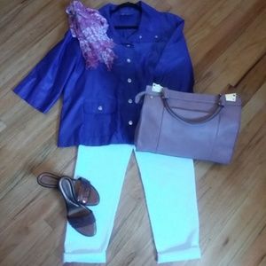 Susan Graver Style Swing Jacket - Purple